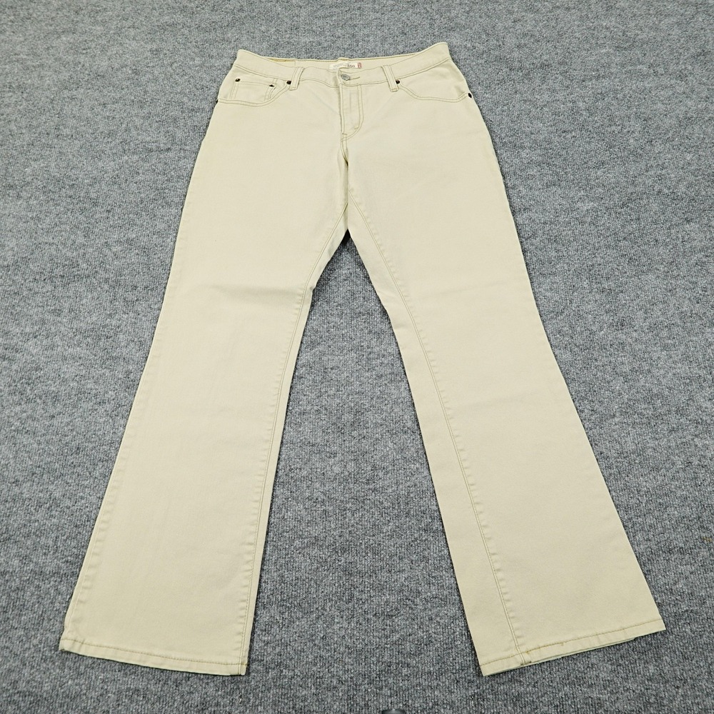 Vintage Levi's 550 Jeans Womens 10M 28x31 Beige Bootcut Relaxed Stretch Y2K